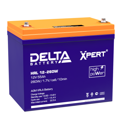 Аккумуляторная батарея Delta HRL12-260W (55Ah)